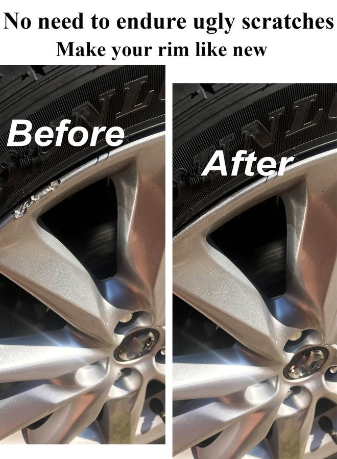 SYOAUTO قلم طلاء SYOAUTO الفضي لإصلاح خدوش جنوط العجلات، قلم طلاء جنوط السيارات، طلاء جنوط فضي عالمي اللون (فضي) - Image 4